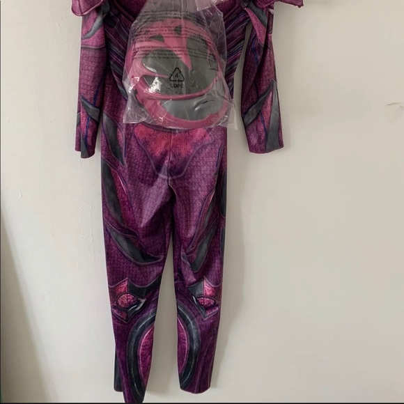Pink Ranger Deluxe Child Costume Power Rangers Mask Gloves Girls Medium 7-8 New - Picture 3 of 11